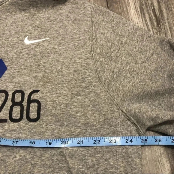 Nike Mens JR 286 Logo Pullover‎ Fleece Hoodie Size L Gray - Picture 4 of 8